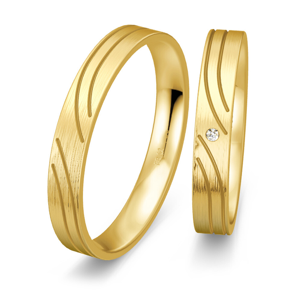 Trauringe Gelbgold Brillant 0,010 ct.