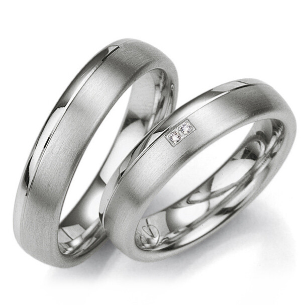 Trauringe / Partnerringe Sterlingsilber 48/08021 Silver with Diamonds 1