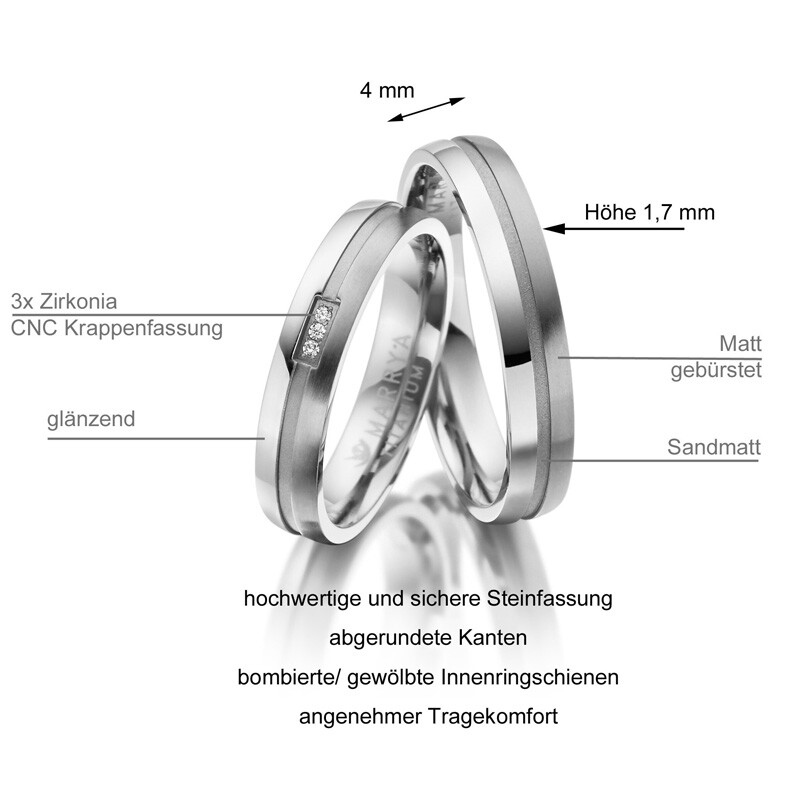 Partnerringe Trauringe Titan Marrya TI-21 Info