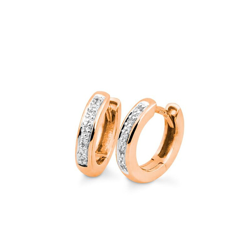 Creolen aus Rotgold BR234-1 Brillant 0,090 ct.