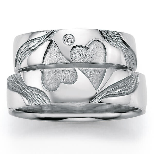 Signs of Love - Doppelherz / Double Heart - Silber