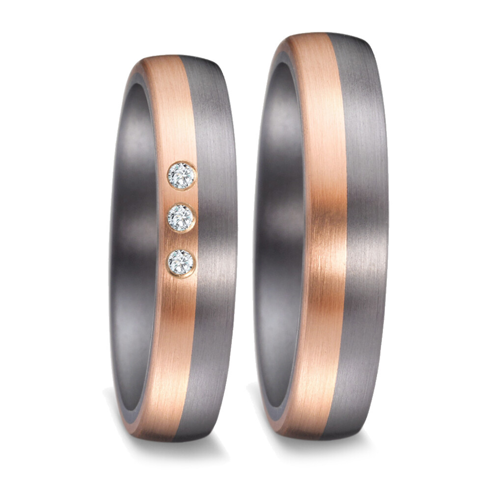 Eheringe aus Tantal & Roségold 585 TNO59642