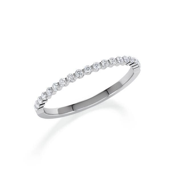 Memoire- Vorsteckring Graugold 585 zus. 0,200ct. w, si 1804