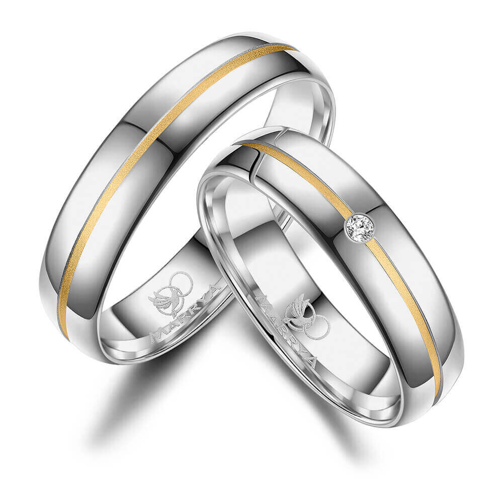 Trauringe Partnerringe Silber 925 Sterling Zirkonia SI25