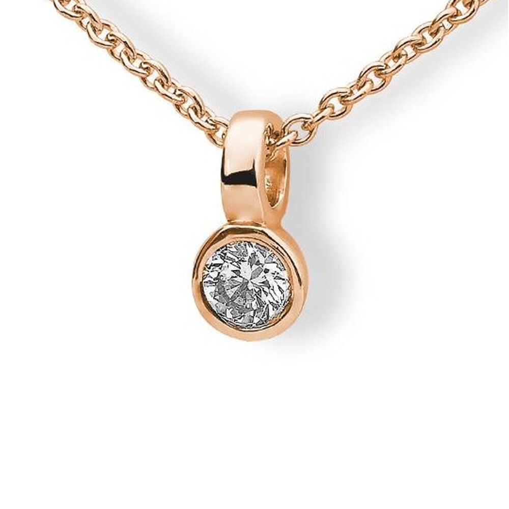 Anhänger Zarge Rotgold Brillant BR242-5