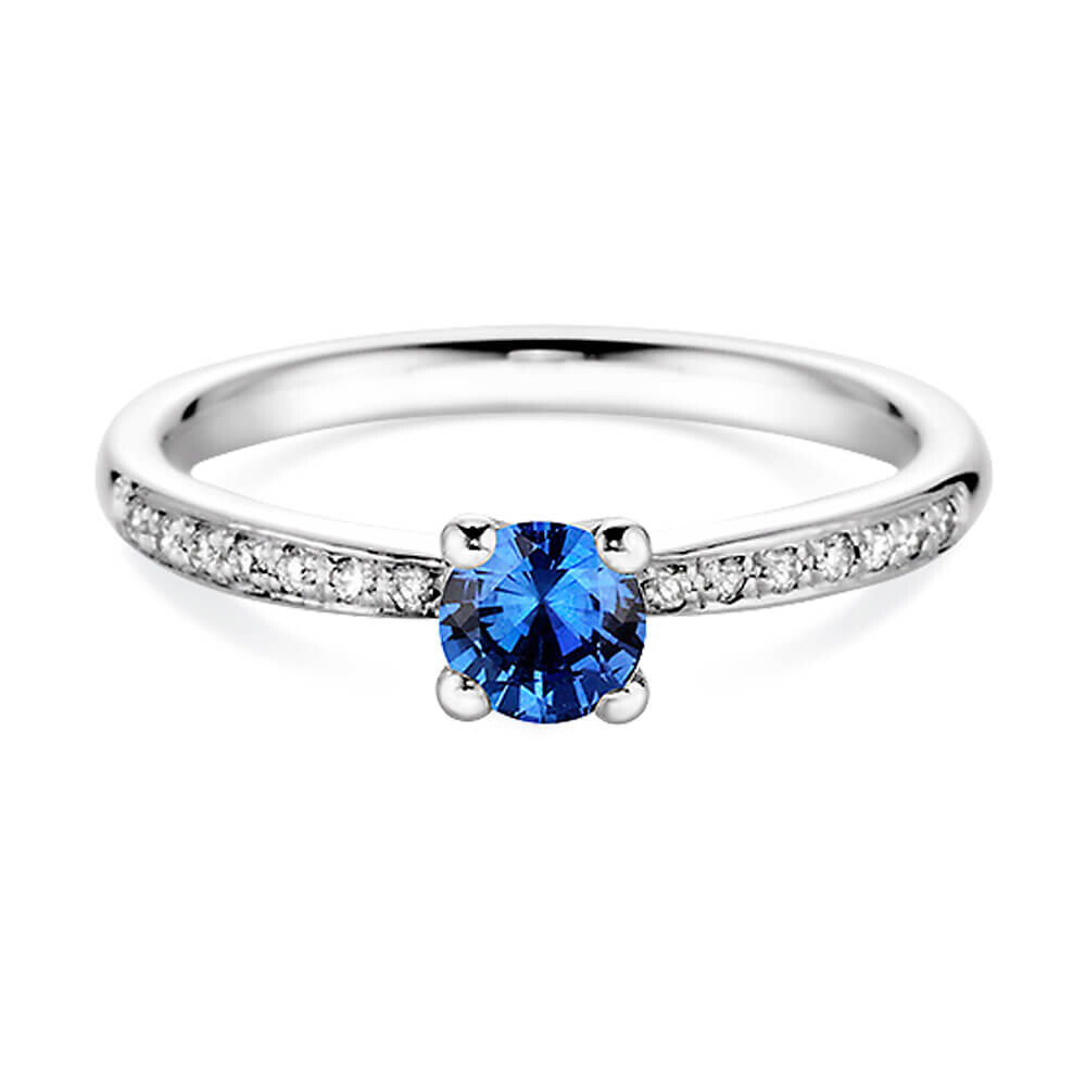 Verlobungsring Saphir Diamant Weißgold DT26964F