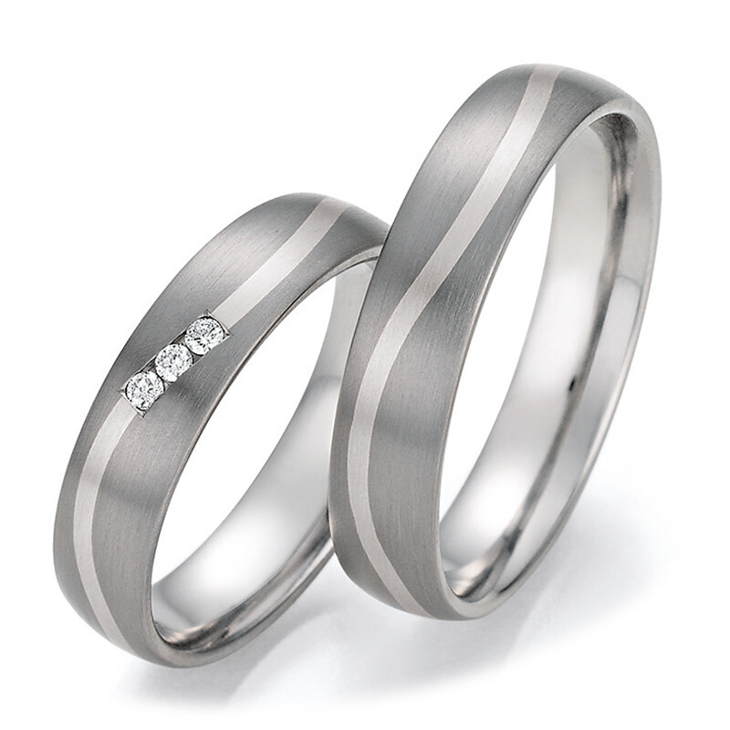 Eheringe Trauringe Titan Weißgold 78/10010 & 78/10020