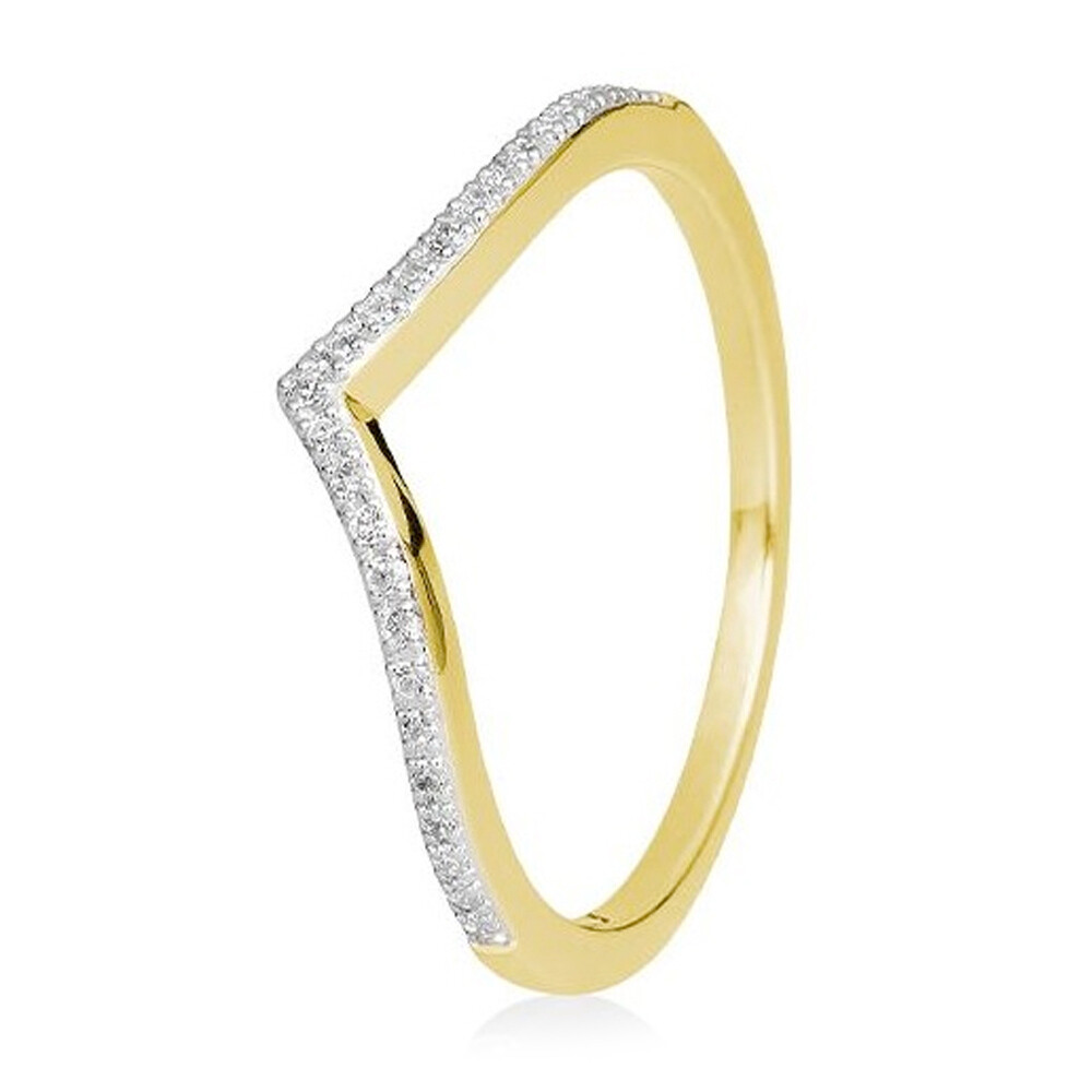 Memoire Ring -V- Gelbgold 41/06016 Brillant 0.125 ct.