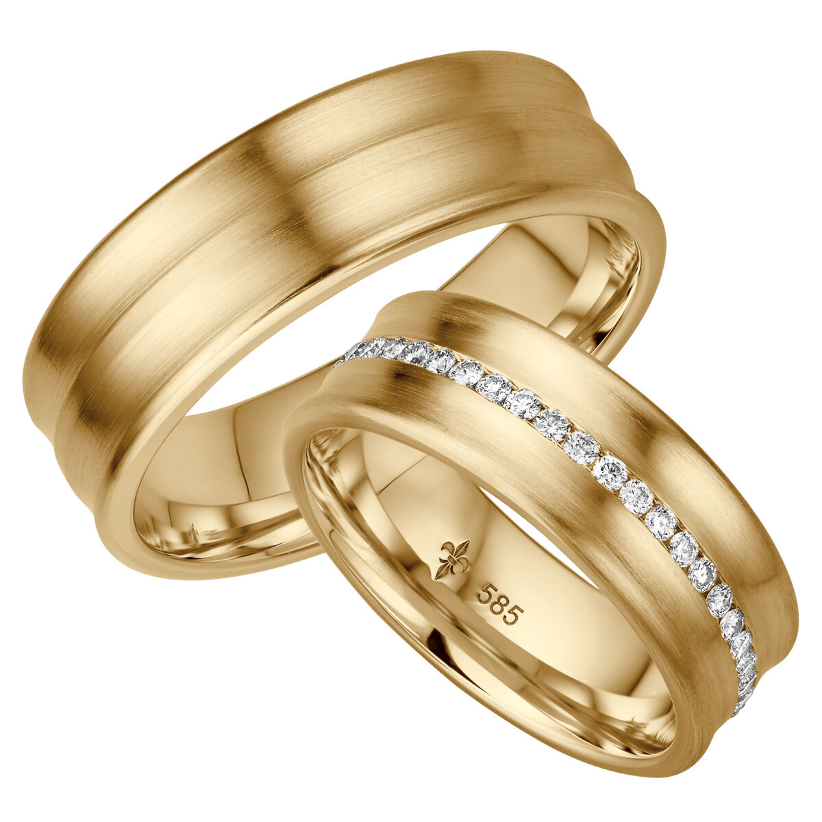 Trauringe Romy Gelbgold TR-0-00026 & TR-1-00026