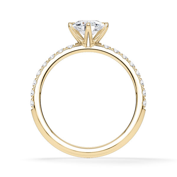 Hollywood Ring Tropfen Diamant Gelbgold Rubin 1884