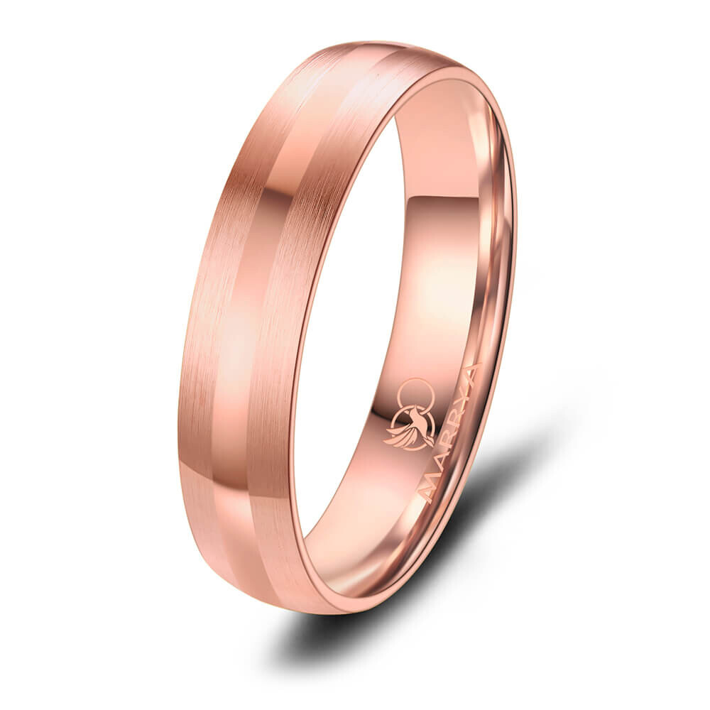 Herrenring Edelstahl Roségold plattiert ES28