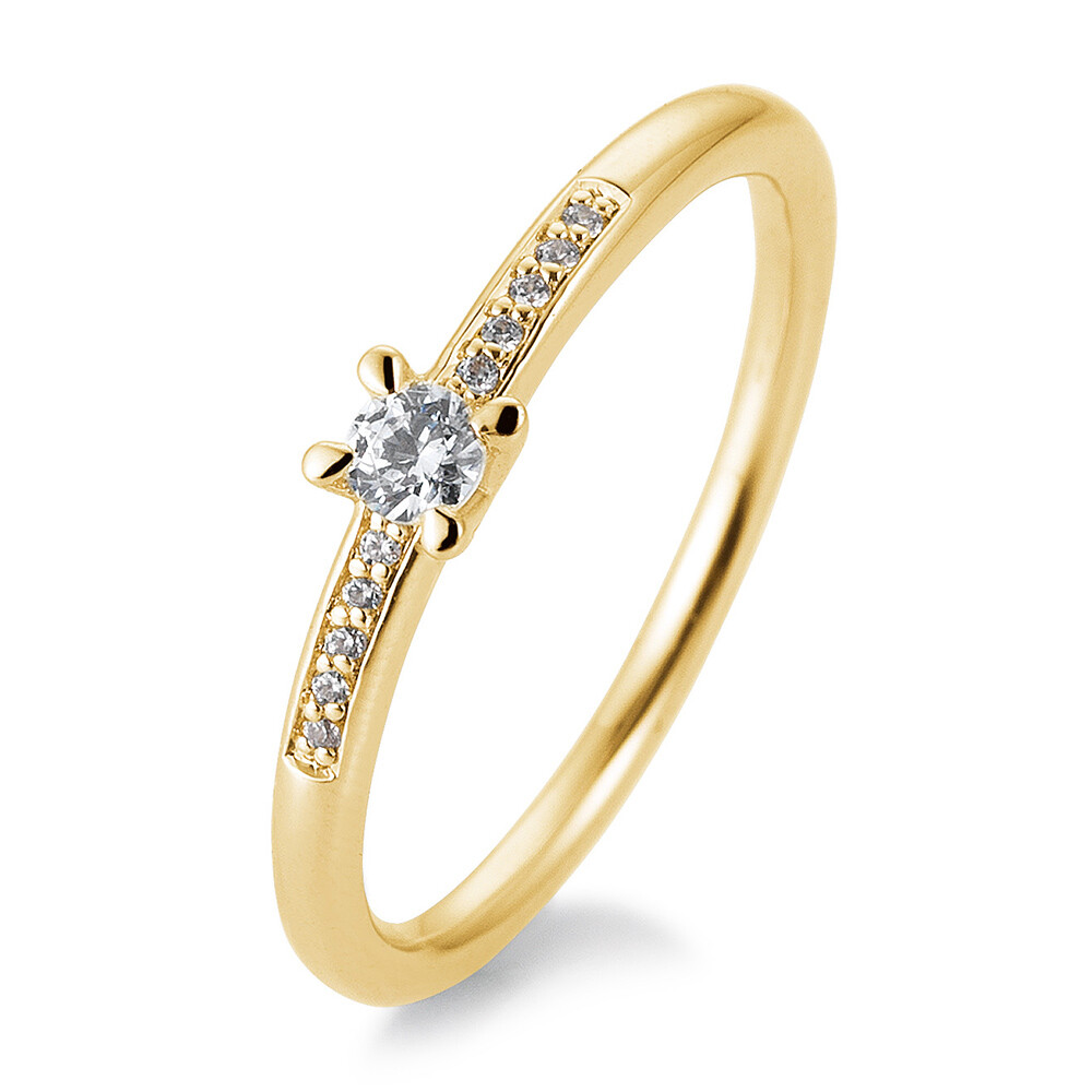 Verlobungsring Pavé Gelbgold Brillant 41/85947