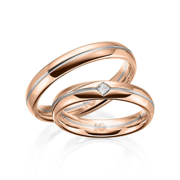 Trauringe Princess Rotgold Graugold RU-1611