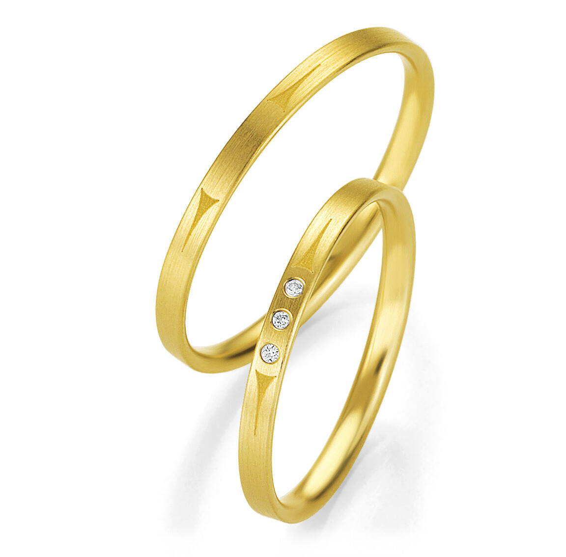 Trauringe Gelbgold Basic Slim BR 48/04319 & 48/04320