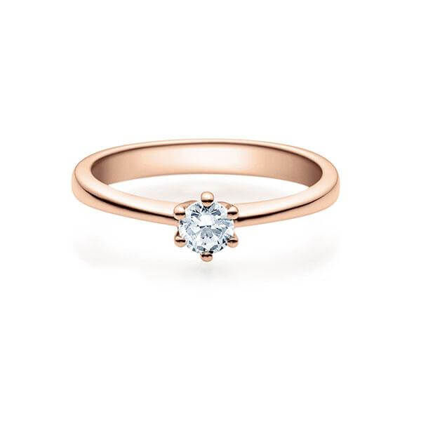 Verlobungsring Solitär 6er Krappe Rotgold RU-1497