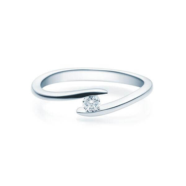 Verlobungsring Twist Solitär 18015 Brillant W,SI Platin 950 RU-1496