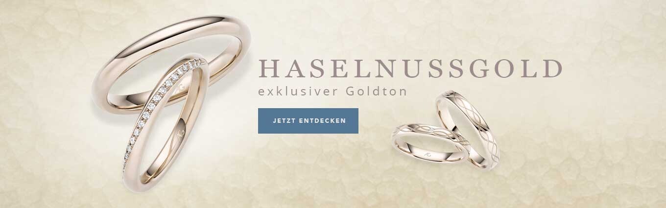 Trauringe Eheringe aus Haselnussgold