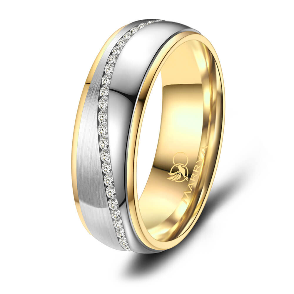 Damenring Edelstahl Premium Zirkonia ES22