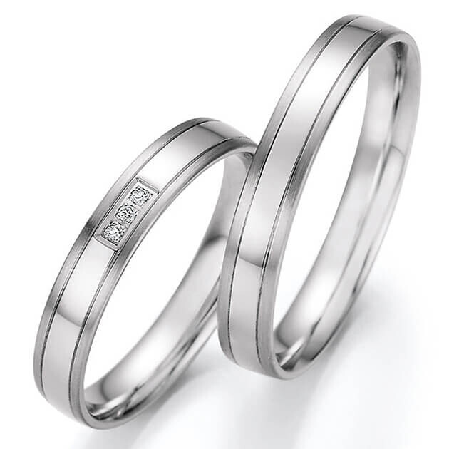 Trauringe Eheringe Palladium Brillant 66/61170 & 66/61180