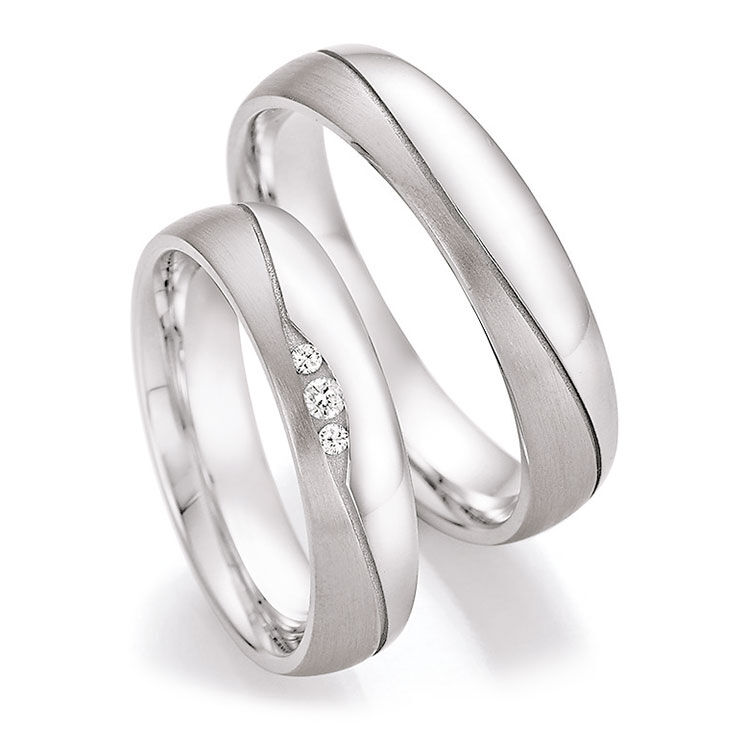 Trauringe Partnerringe Silber 925 55/30150 & 55/30160