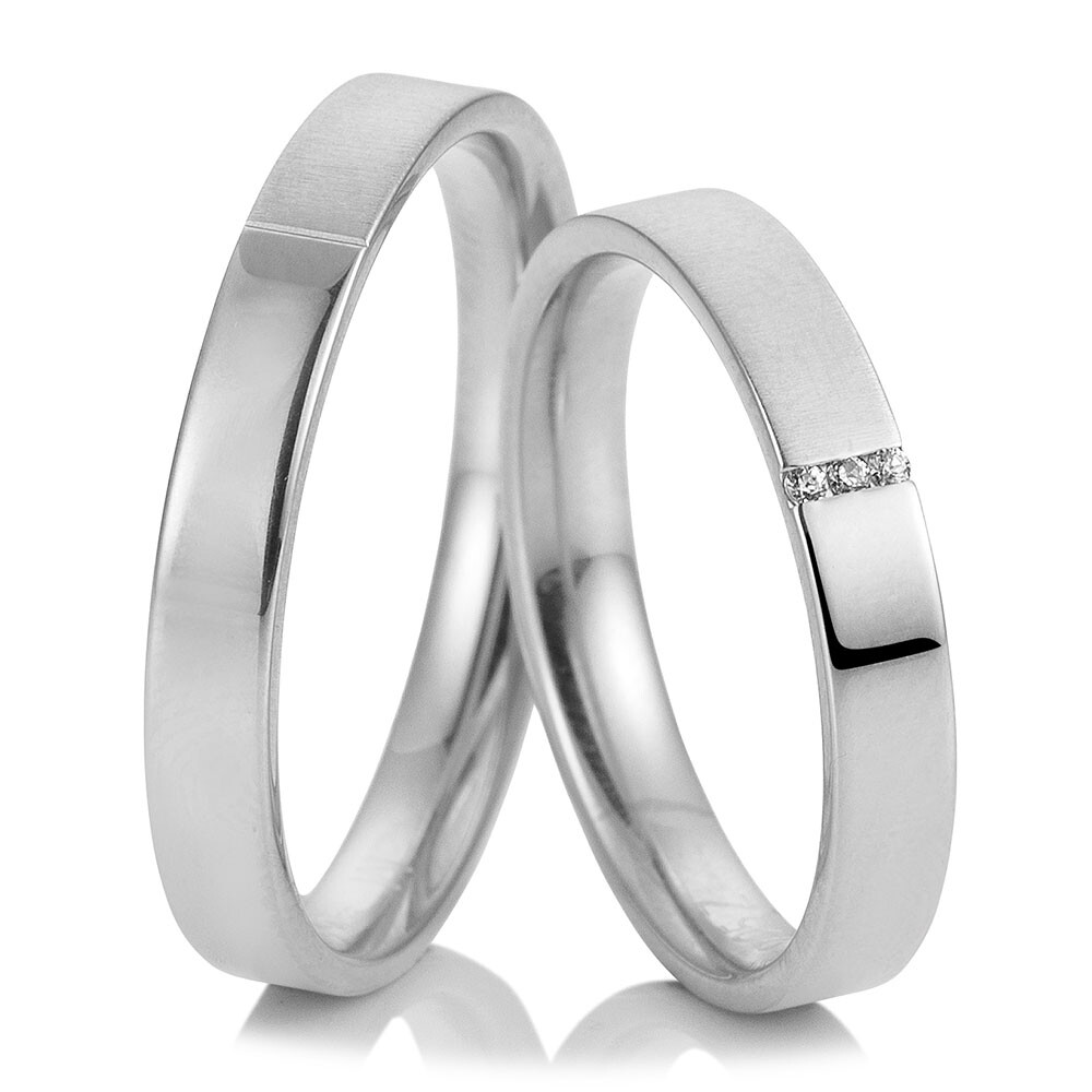 Trauringe Weißgold 48/04959 & 48/04960