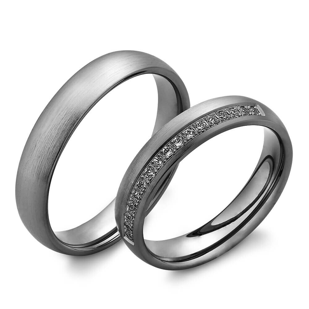 Tantal Eheringe matt Brillant 0,170 ct.