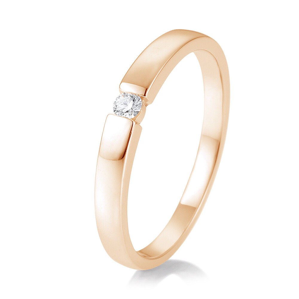 Verlobungsring Spann BR106 Rotgold Brillant