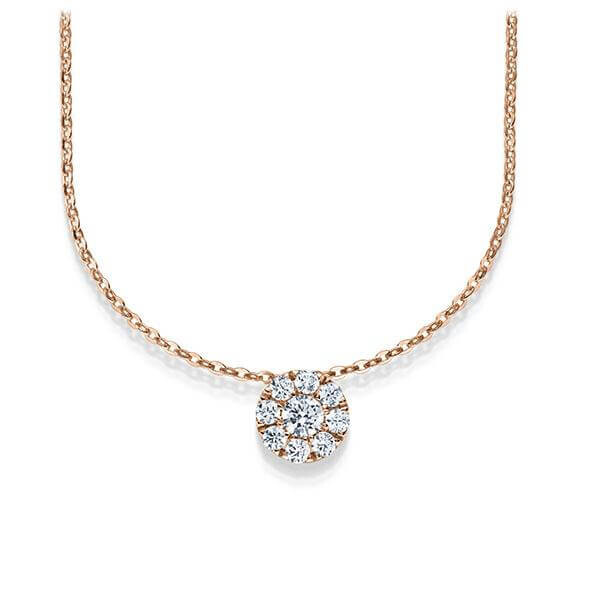 Collier Rotgold 750 Illusion Brillant zus. 0,300 ct, tw, vs RU-1619-3