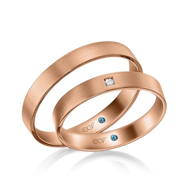 Trauringe Rotgold Brillant F-4012-3
