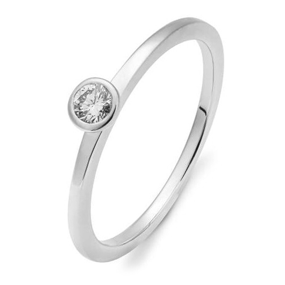 Ring Weißgold Brillant Zarge 0,150 ct.