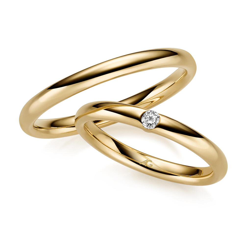Eheringe Gelbgold Brillant 4/31209/2.5 & 31209/2.5