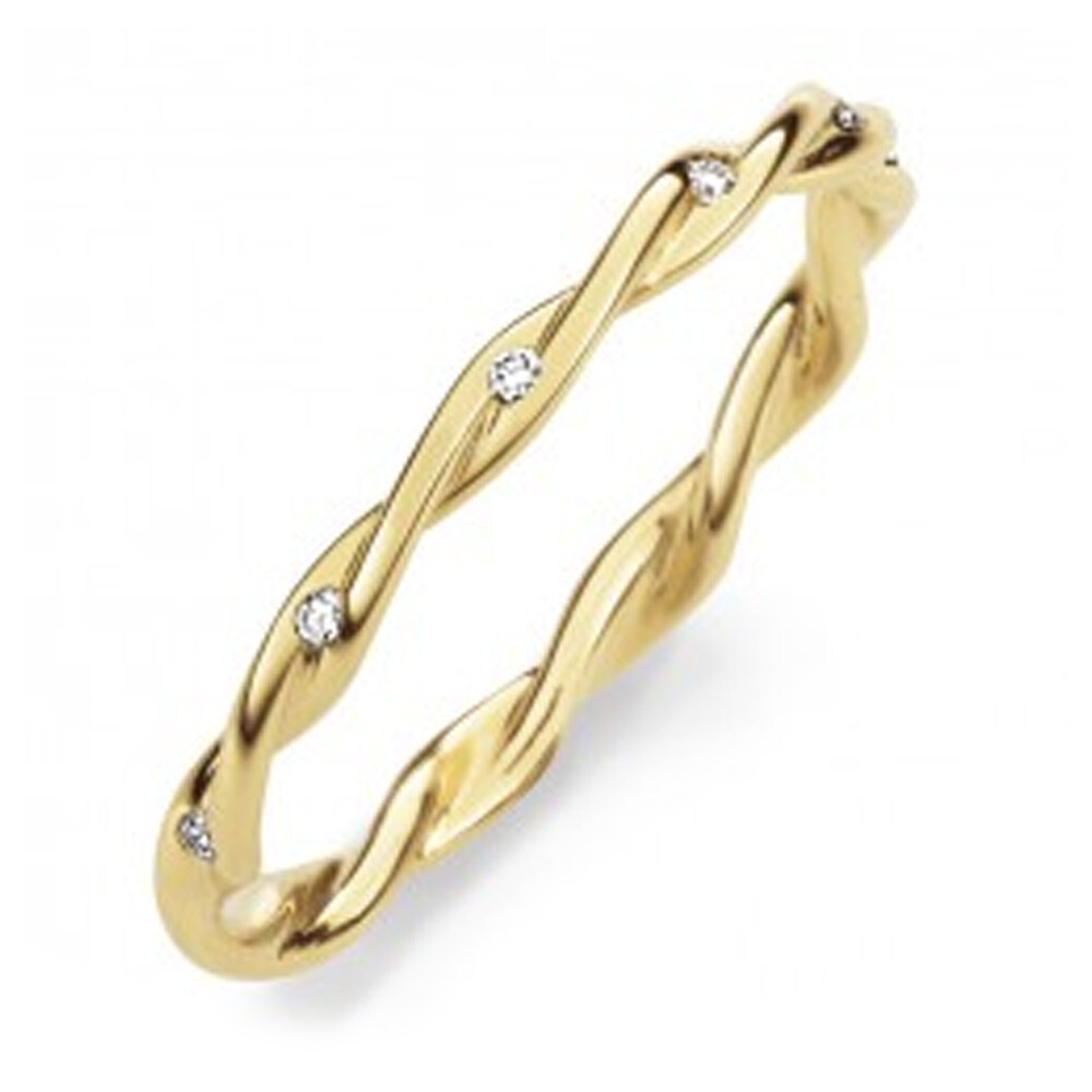 Ring gedreht Gelbgold Brillant 0,050 ct.