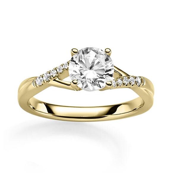 Verlobungsring Gelbgold 585 zus. 0,760ct TW/SI RU-1831
