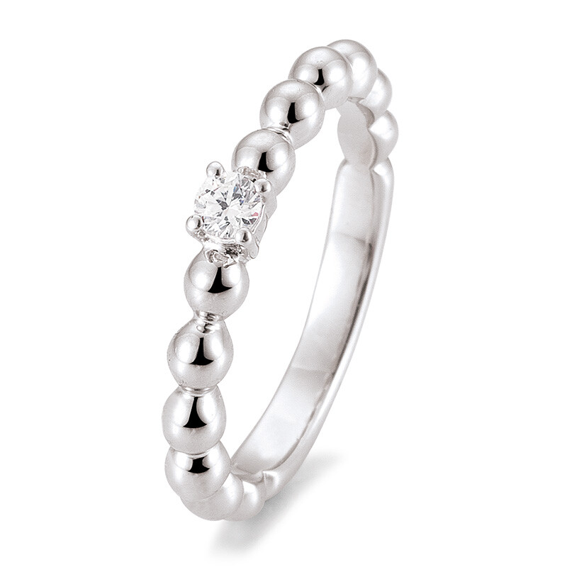 Breuning Kugelring Weißgold Brillant 0,100 ct
