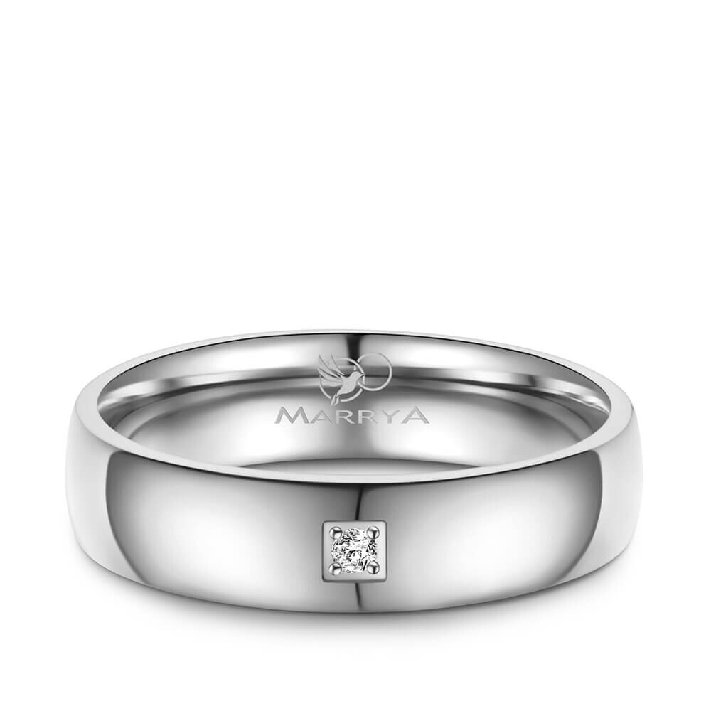 Partnerring Trauringe Edelstahl Zirkonia Marrya ES-30