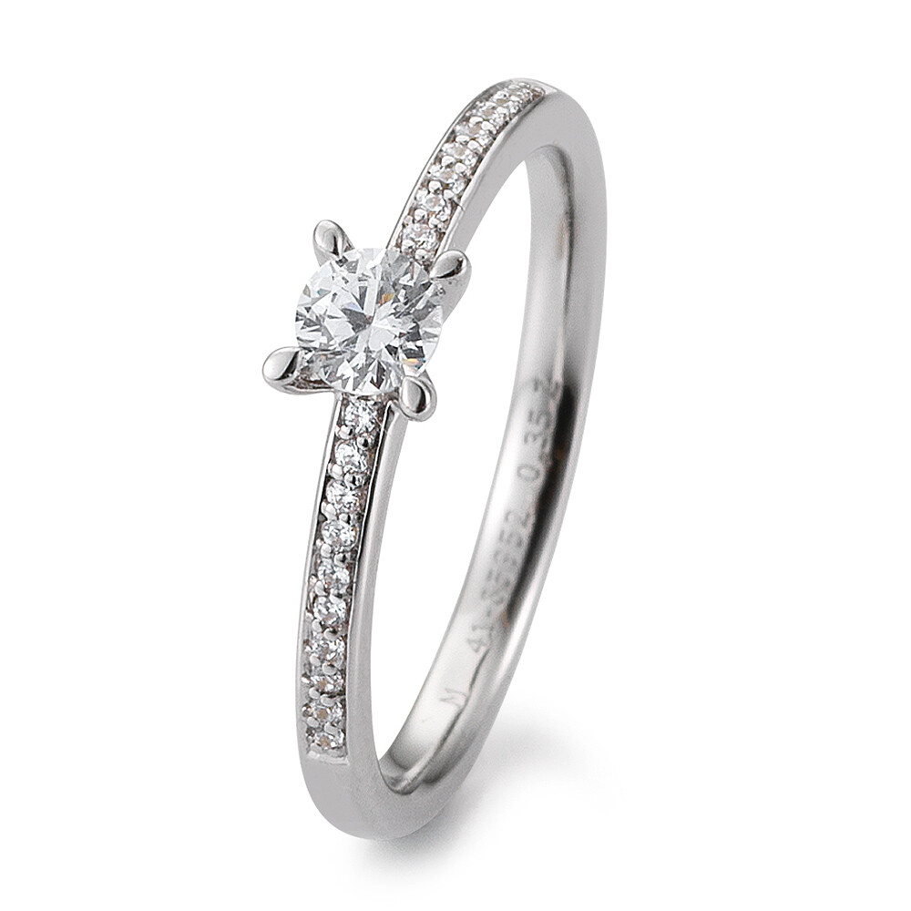 Verlobungsring Pavé 41/85952 Weißgold Brillant 0.350 ct.