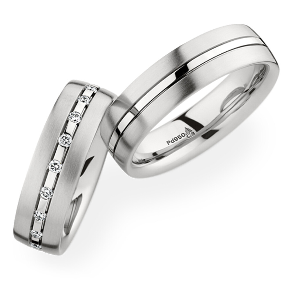Eheringe Palladium Brillant 0.320 ct.