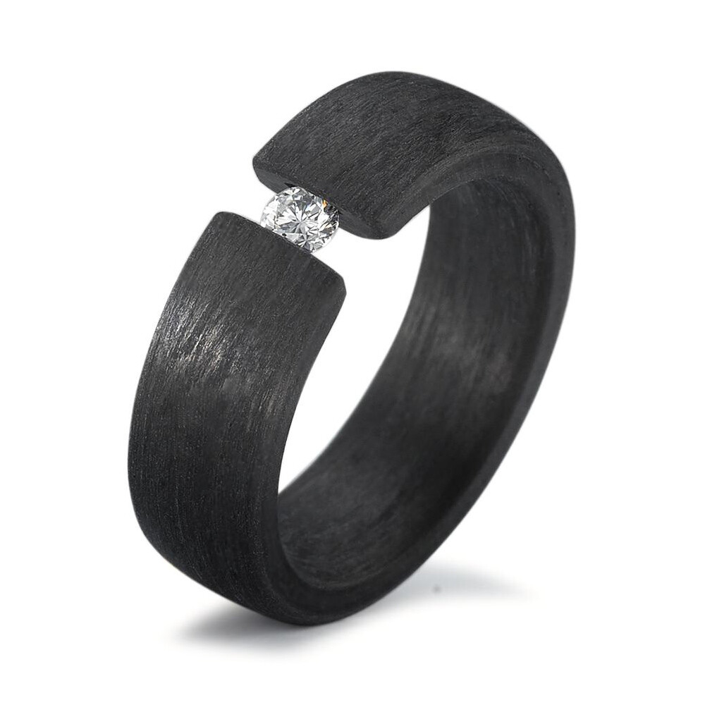 Trauringe Carbon in Spannringoptik Brillant 0,100 ct.