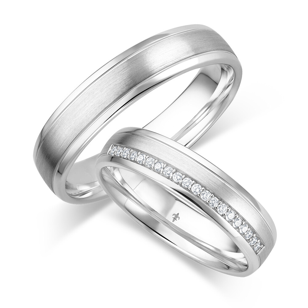 Trauringe Jade Weißgold TR-0/TR-1-00093