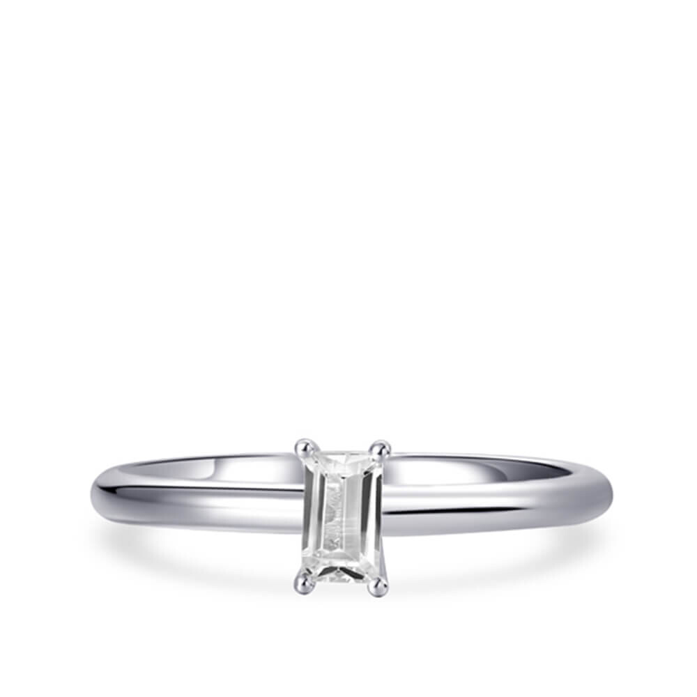 Ring Silber mit Baguette Zirkonia Gisser R417 liegend