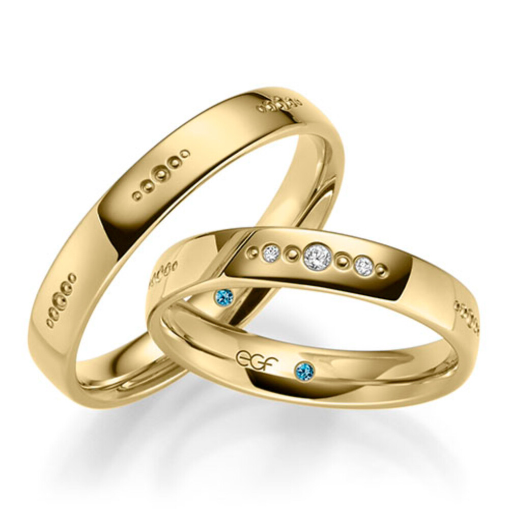 Trauringe Gelbgold Brillant F-1393-3