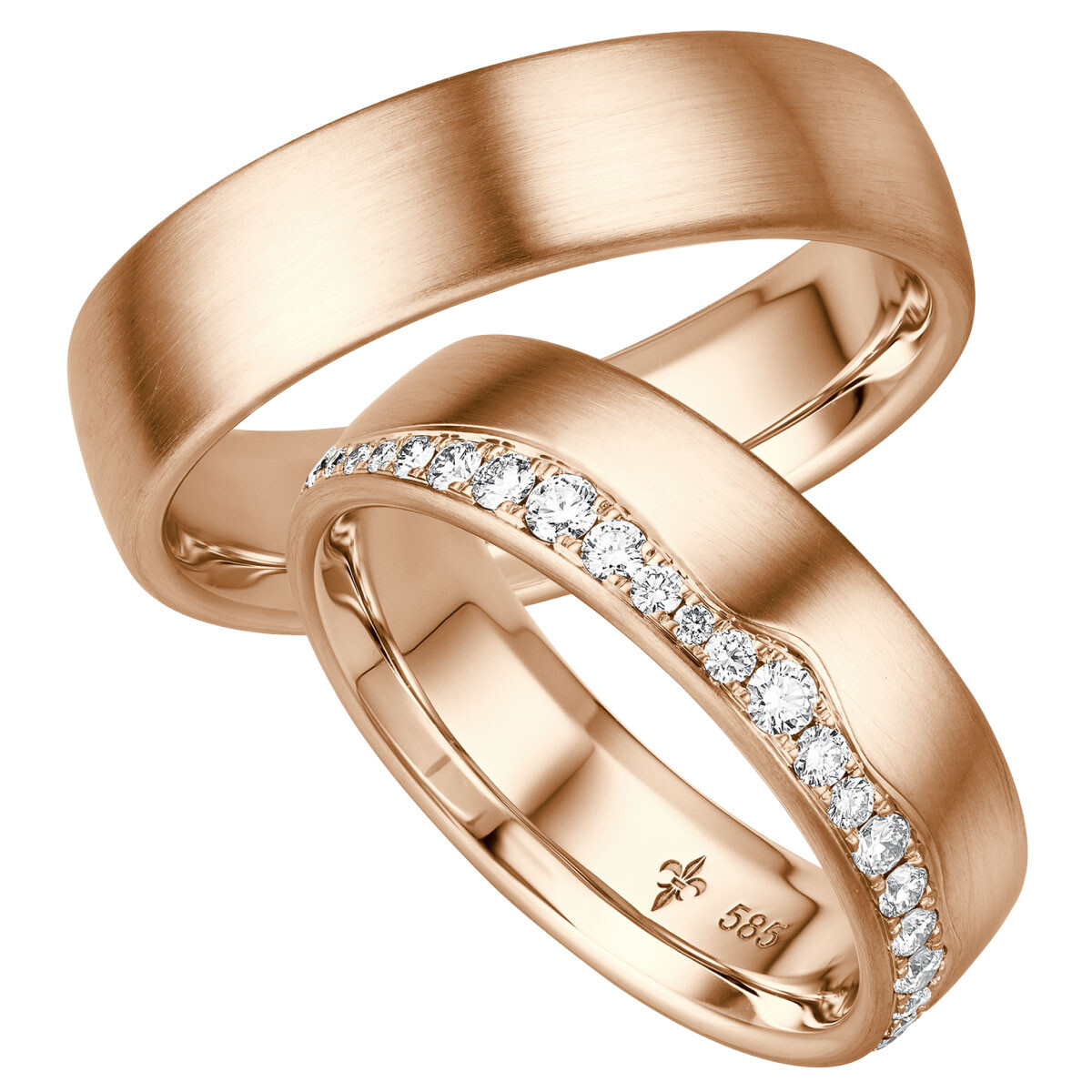 Trauringe Valérie Rotgold TR-0-00035 & TR-1-00035