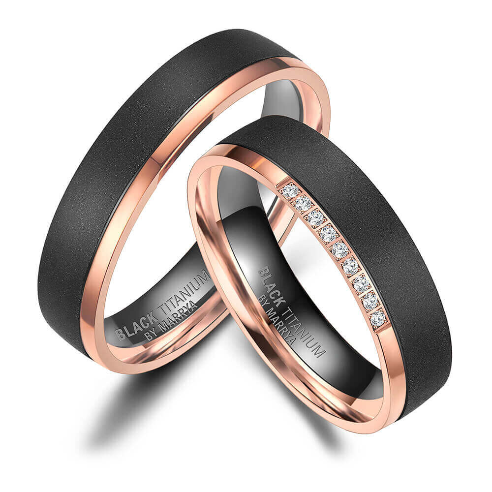 Black Titanium Ringe Marrya BT-06