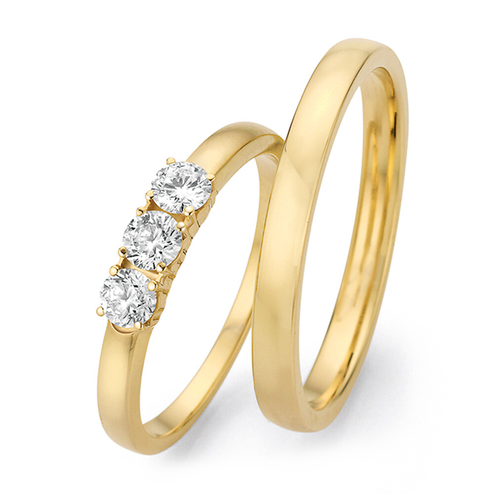 Eheringe Trilogy Diamond Gelbgold Brillant 66/72070 & 66/72080