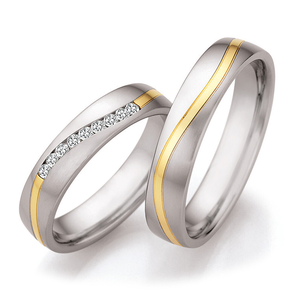 Eheringe Steel & Gold 8825010
