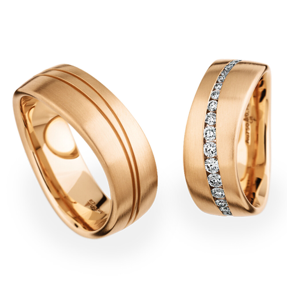 Trauringe Roségold 246801 & 274116