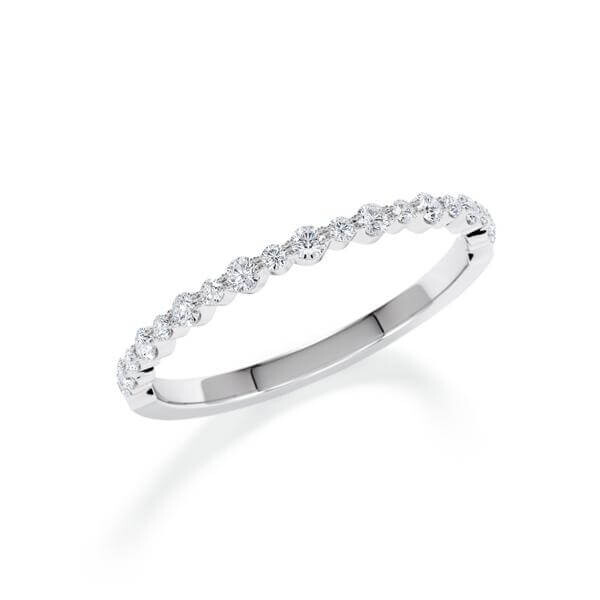 Memoire-Ring Weißgold 333 Diamant zus. 0,169  ct. tw, si RU-1799