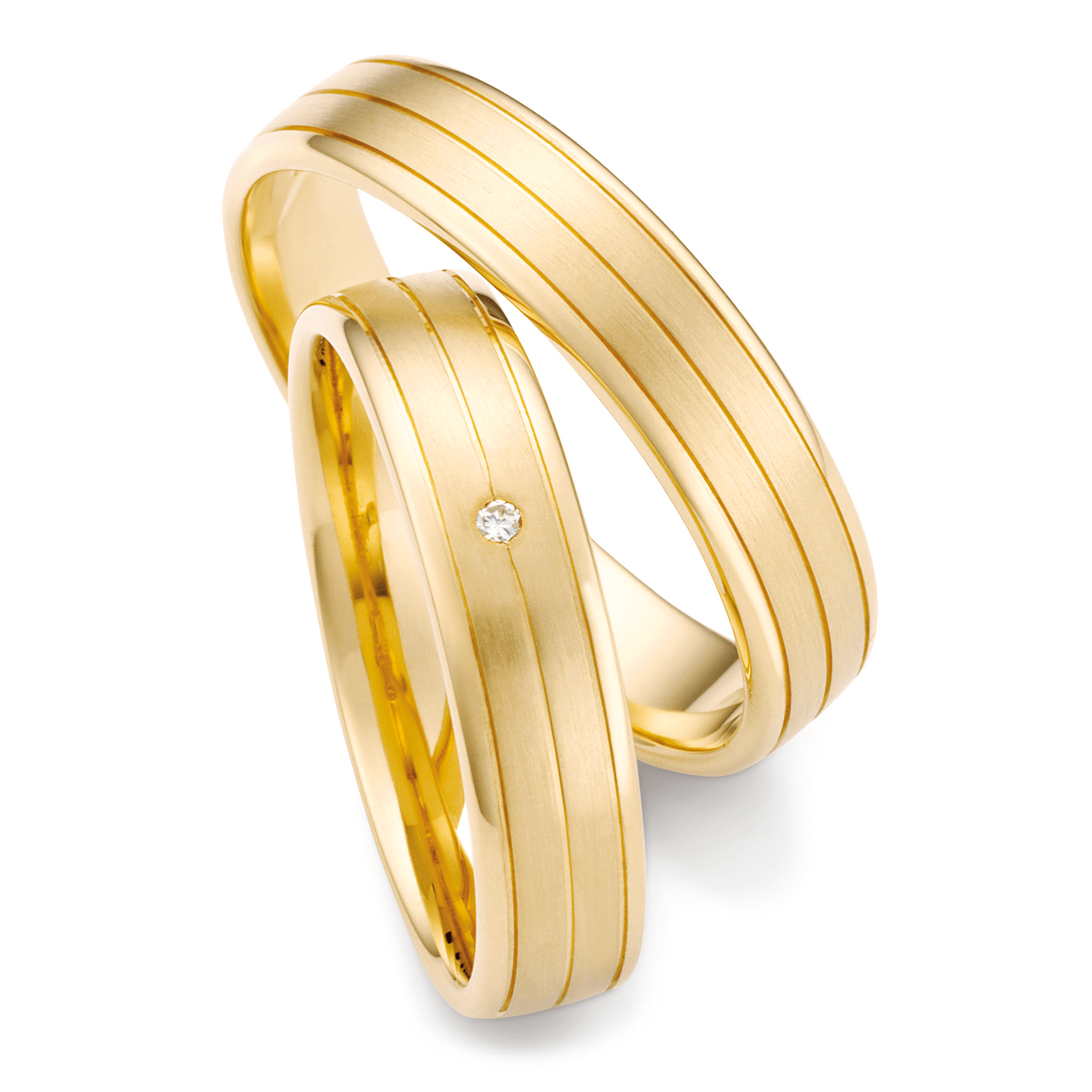 Trauringe Gelbgold Brillant 0,014 ct.