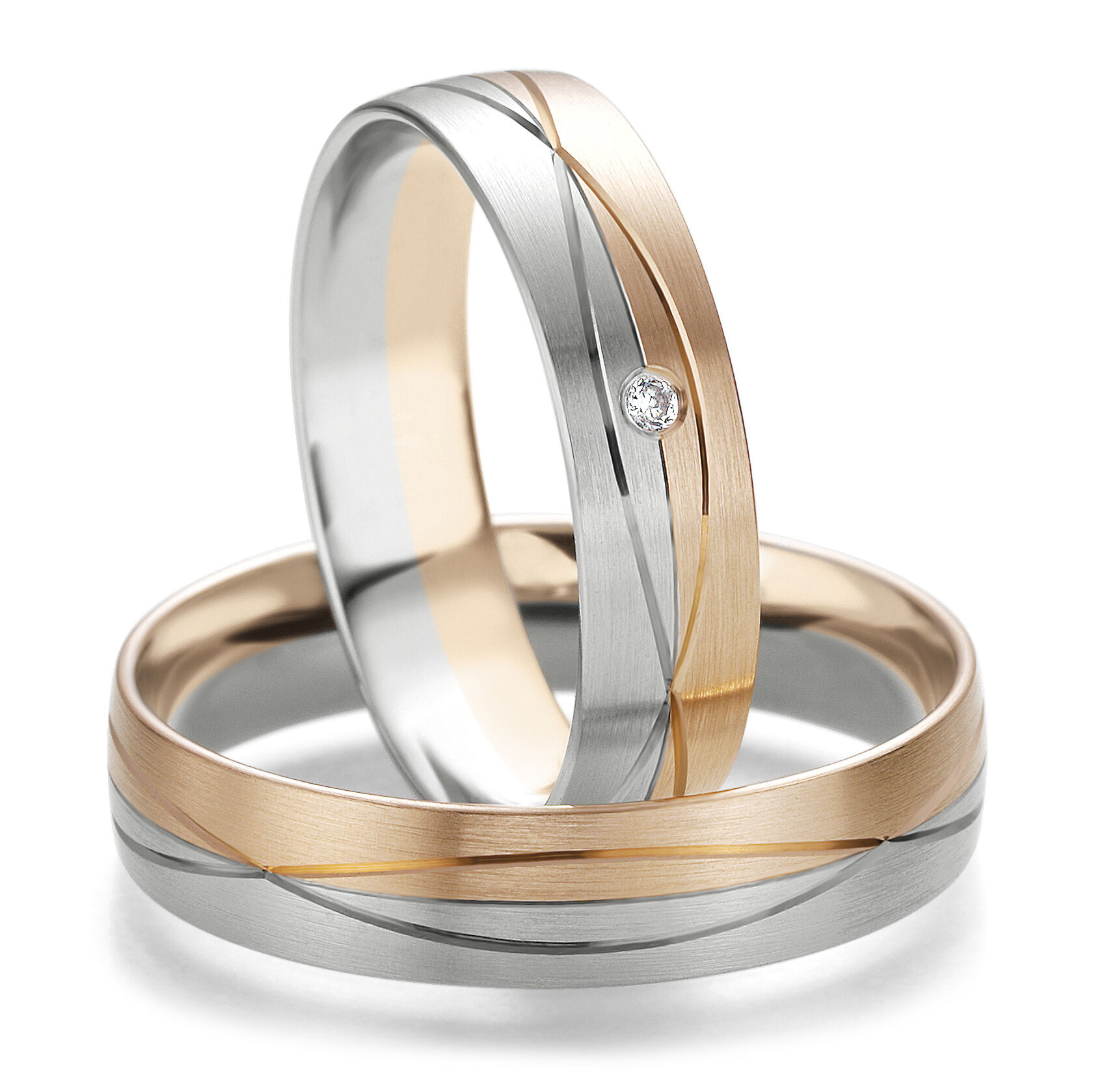 Trauringe Mehrfarbig Smartline Brillant 0.015 ct.