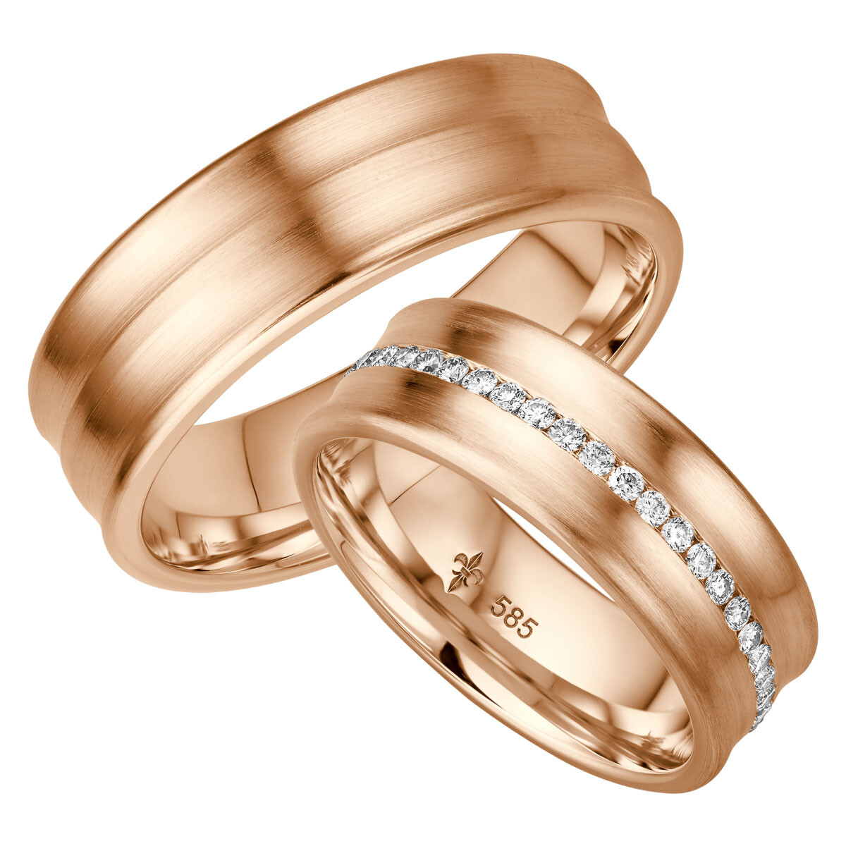 Trauringe Romy Rotgold TR-0-00026 & TR-1-00026